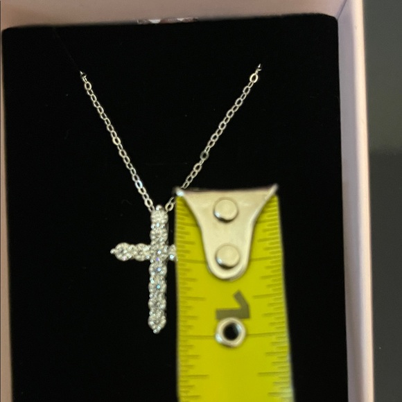 ๐1.1Ctw Moissanite 18K Gold Plated Jesus Cross Pendant Necklace GRA Certificate - Picture 12 of 12